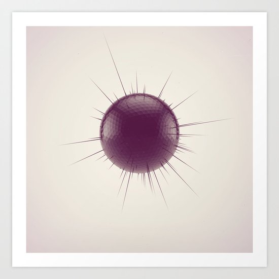 Displaced Sphere Art Print