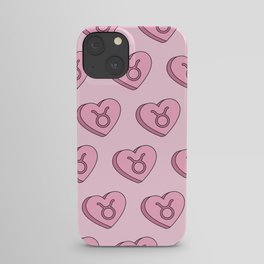 Taurus Candy Hearts iPhone Case