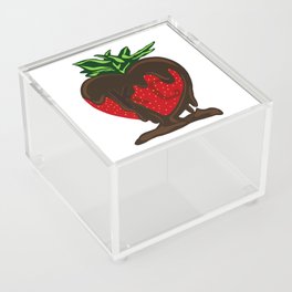 Sweet KC Chocolate Dipped Strawberry by Julie Heide Art Acrylic Box