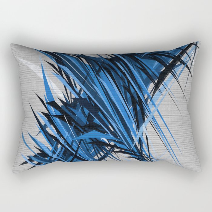 Blue Black and Grey Scratchy Background. Rectangular Pillow