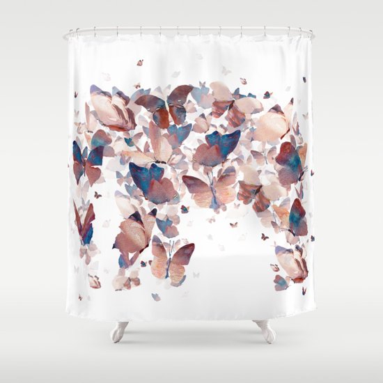 Butterfly Assemblage Shower Curtain