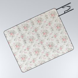 Magic Pink Rose and Butterfly Collection Picnic Blanket