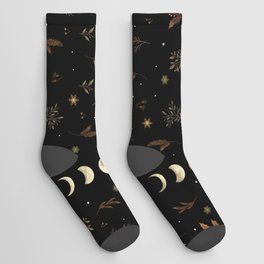 Moonlight Garden - Winter Brown Socks