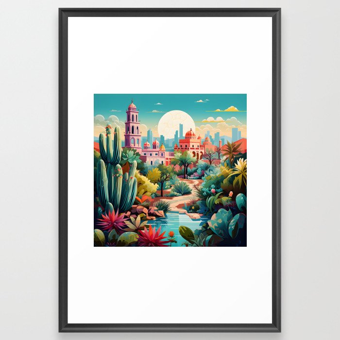 Mexico Postcard Framed Art Print
