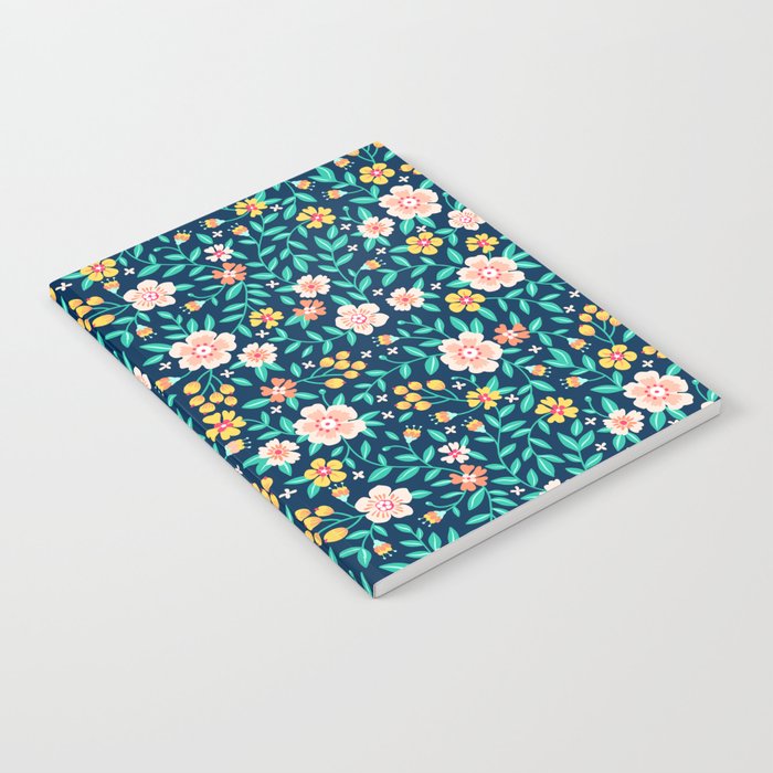 Cute Floral Pattern In The Small Flower Ditsy Print Notebook By Ann Pen Society6