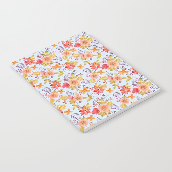 Flower Watercolor Pattern Notebook