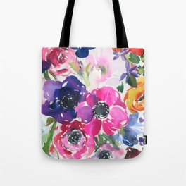 rainbow floral pattern N.o 6 Tote Bag