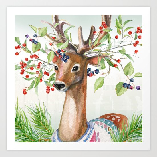 Winter animal #4 Art Print