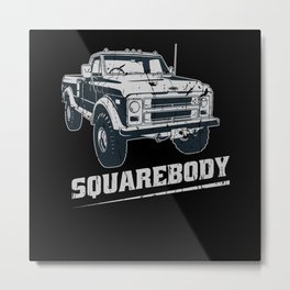 Squarebody - 4x4 truck Metal Print | Pickup, 4Wheeling, Offroadvehicles, Lifted, 4X4Truck, Worktruck, Liftedtruck, Vehicle, Graphicdesign, Truck 