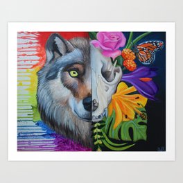Life in Death: Wolf Art Print