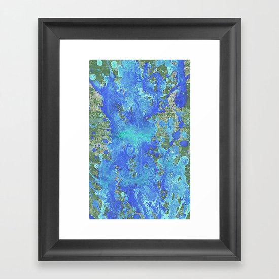 Water Flow On The Earth Framed Art Print