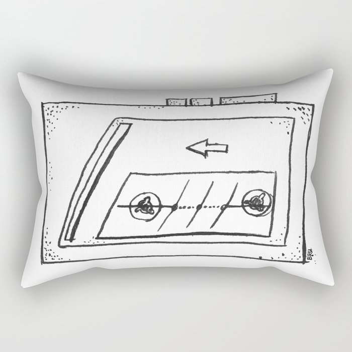 casset player Rectangular Pillow