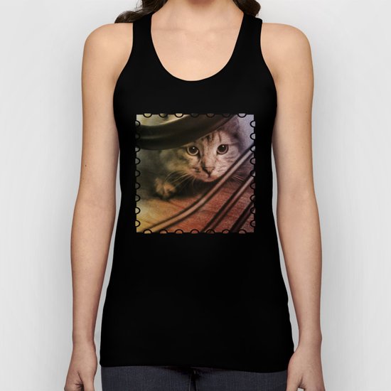 Crouching Kitty Unisex Tank Top