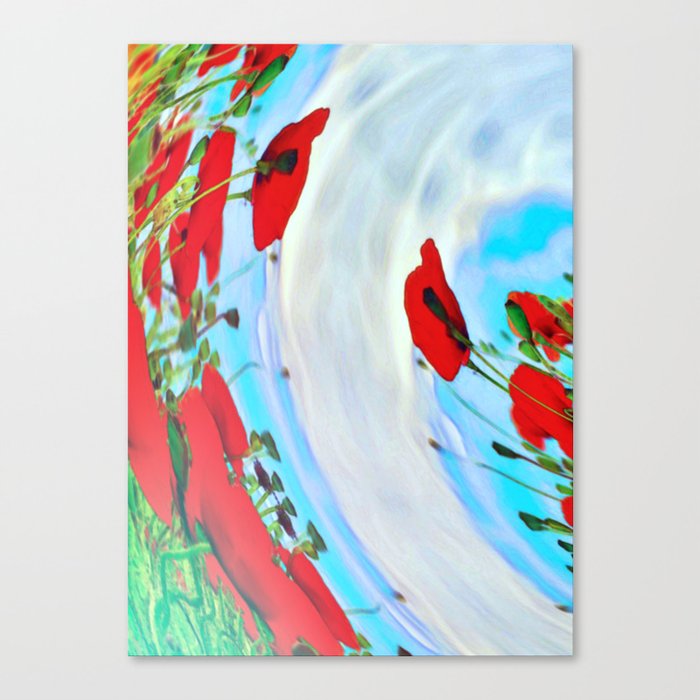 Poppies abstract view Artwork Canvas Print