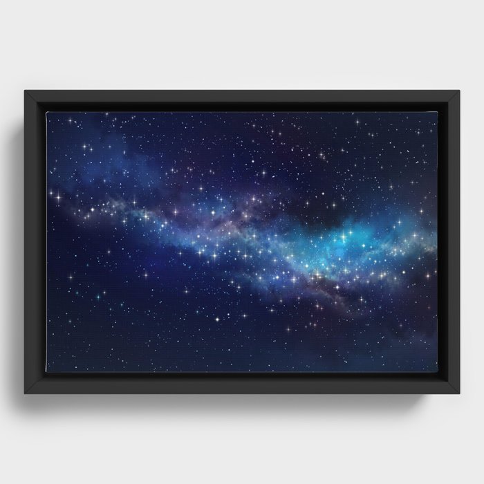 Floating Stars - #Space - #Universe - #OuterSpace - #Galactic Framed Canvas
