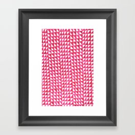 Triangle Bands in pink Framed Art Print
