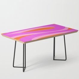 Pop Swirl Wavy Abstract Pattern Purple Pink Orange Coffee Table