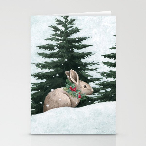 Winter Bunny Stationery Cards