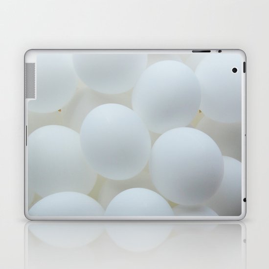 white balloons Laptop & iPad Skin