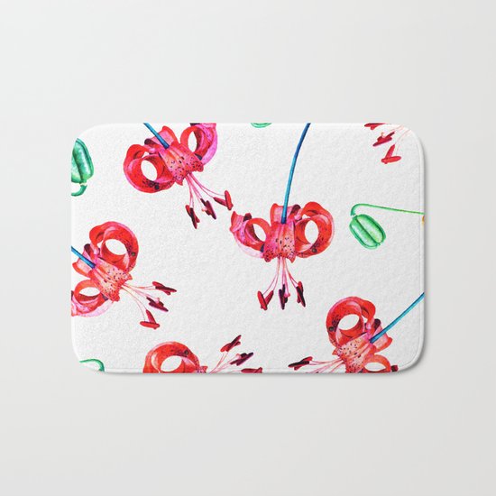 Hibiscus Pattern V2 #society6 Decor #buyart Bath Mat