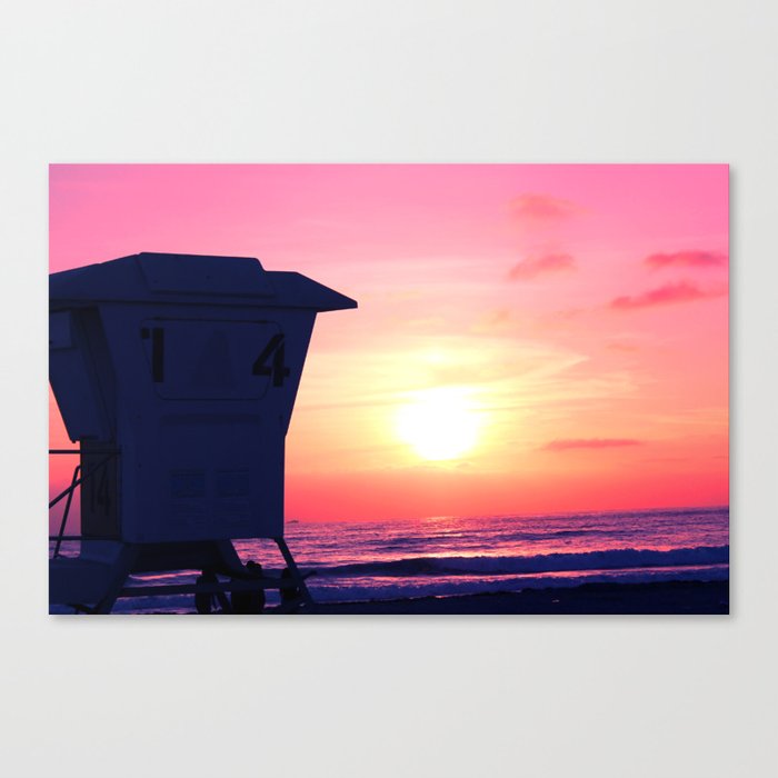 Mission Beach Sunset Canvas Print