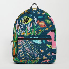 Pink Shark Backpack