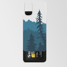 Tree Gradient Blue Android Card Case