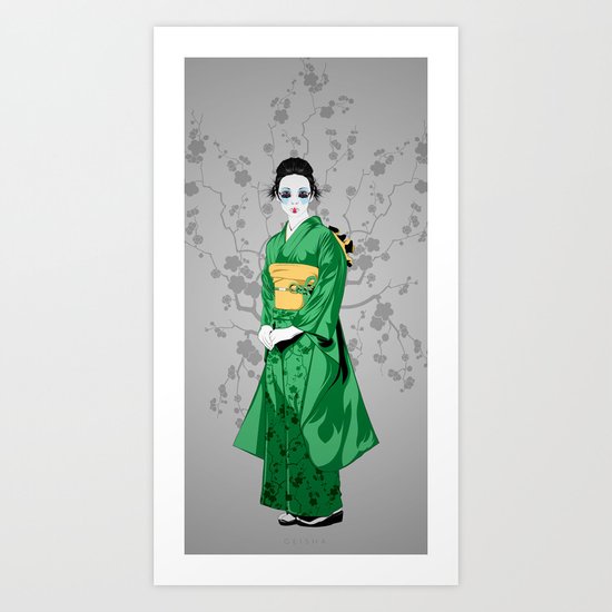 Geisha G Art Print