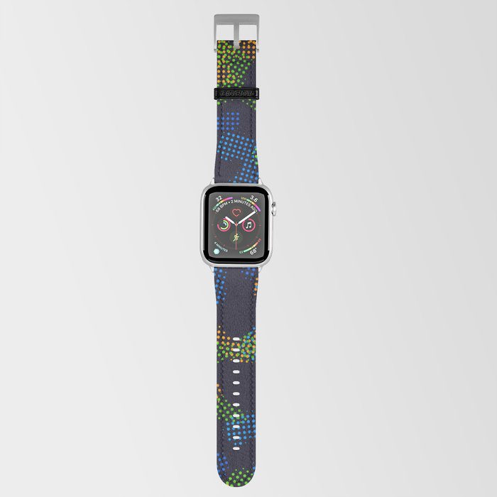 Green, Blue & Orange Color Dotted Design  Apple Watch Band