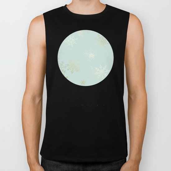 Gold Snowflakes Biker Tank