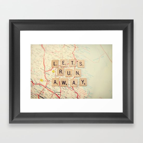 let's run away Framed Art Print