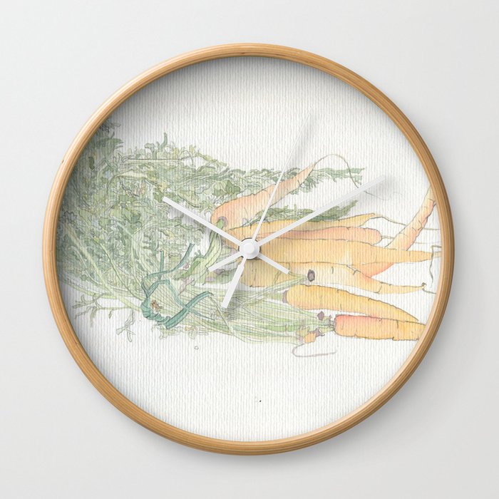 Two Week Old Carrots Wall Clock