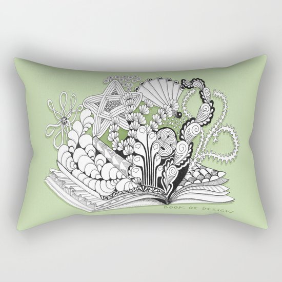 Book of Design - Zentangle Illustration for Children Rectangular Pillow
