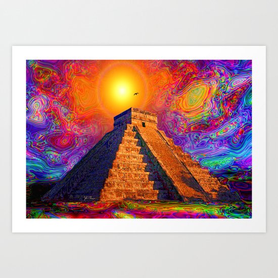 Mayan Pyramid Art Print