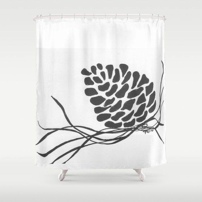 Pine Cone Shower Curtain By Constantlycreating Society6