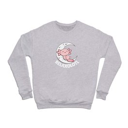 Relaxolotl Axolotl Lovers, Cute Animals Relax Crewneck Sweatshirt