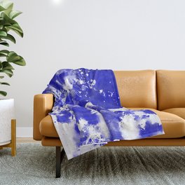 Simply Contrast 5 - Blue And White Study Throw Blanket