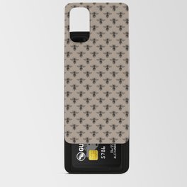 Vintage Honey Bee Pattern Taupe Android Card Case