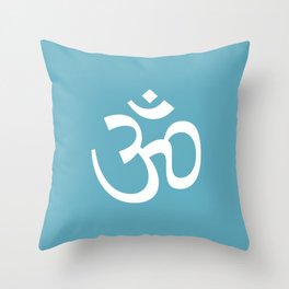 ohm French Blue Throw Pillow