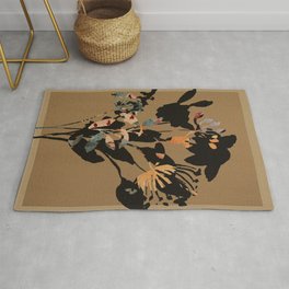 Abstract Floral Art 4 Area & Throw Rug
