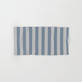 [ Thumbnail: Light Slate Gray and Grey Colored Striped Pattern Hand & Bath Towel ]
