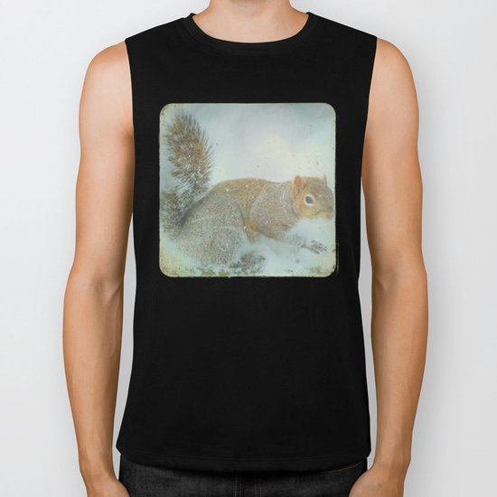 Winter Squirrel Biker Tank