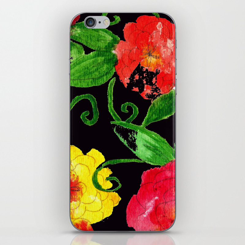 Vintage Wallpaper Black Iphone Skin By Laurabraydesigns Society6