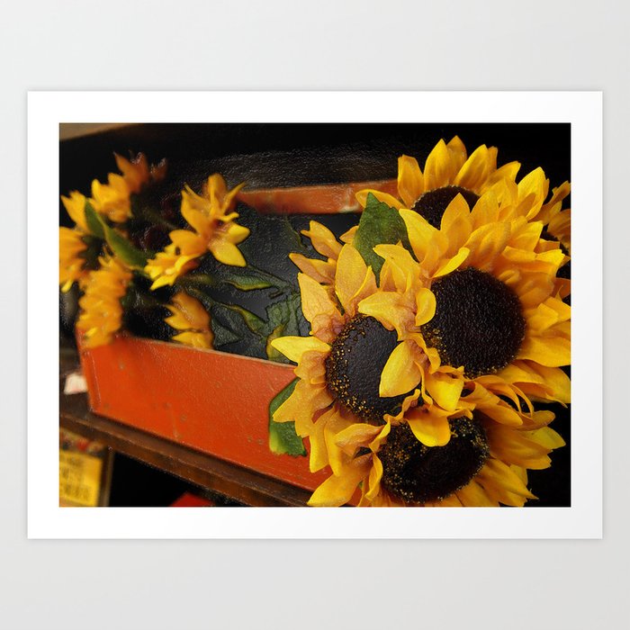 A Gathering of Sunflowers Art Print