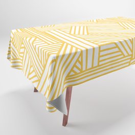 Sketchy Abstract (Light Orange & White Pattern) Tablecloth