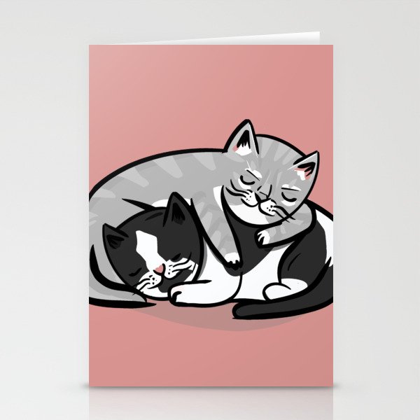Cuddling Kitties Stationery Cards