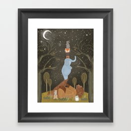 catching falling stars Framed Art Print