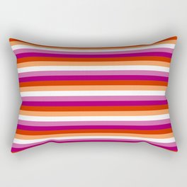 Stripes LGBTQ Lesbian Colors for Pride Month and Beyond Rectangular Pillow