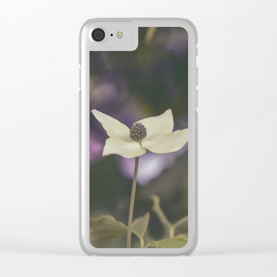 Dogwood Flower Clear iPhone Case