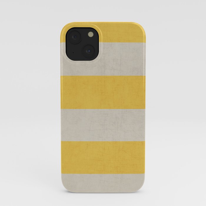 vintage yellow stripes iPhone Case